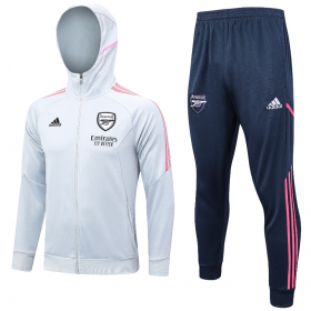 Arsenal Long Zipper Training Suit With Hat 23/24 Gray